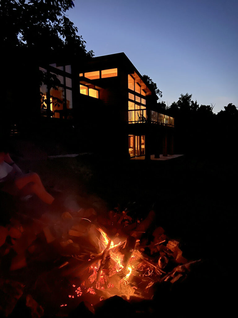 Fire pit on the mountain top