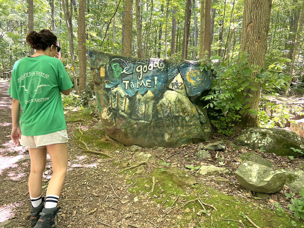 Horse-shoe trail - Graffiti on rock