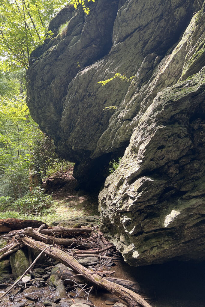 Rock Wall next to Kelly's Run Trail