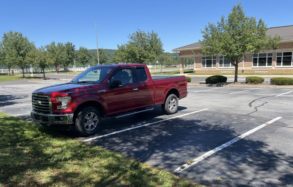 parking at French Creek Elementary School